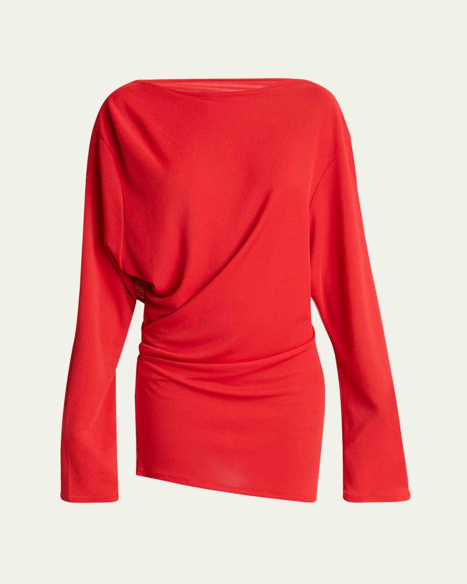 Croisiere Draped Backless Mini Dress